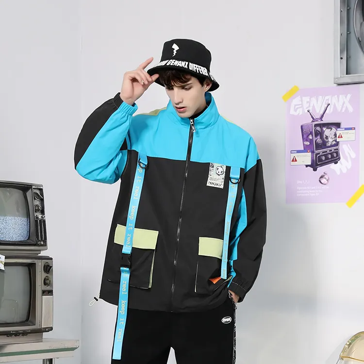 GENANX Loose Fit Workwear Jacket Unisex Black-4