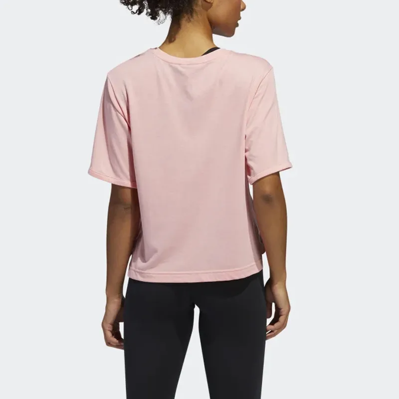 Adidas Crop Tops Women's Pink-3