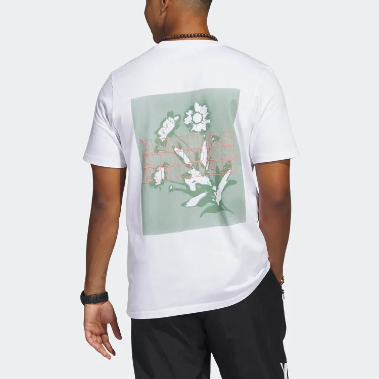 Adidas T Shirts Men White-2