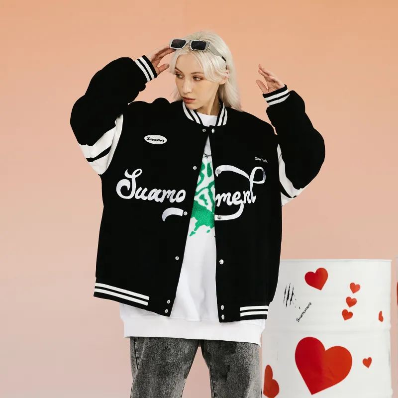 Suamoment Baseball Jacket Unisex-2