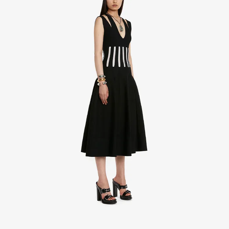 Alexander McQueen Sleeveless Dresses Women's Black-3