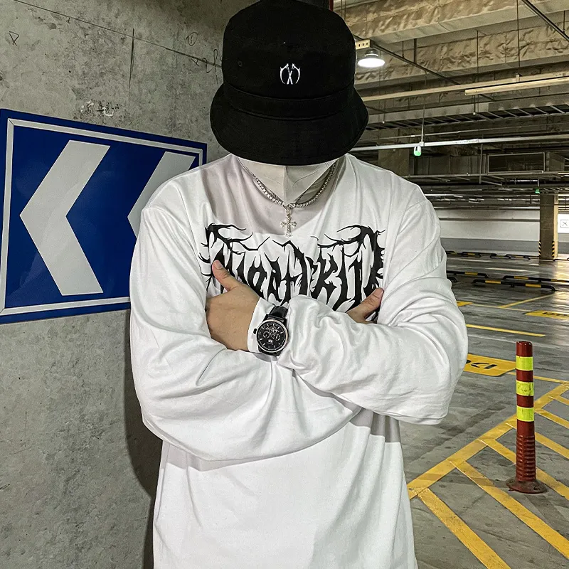MIRACLE KILL Straight Long-Sleeved T-Shirt Men's-6