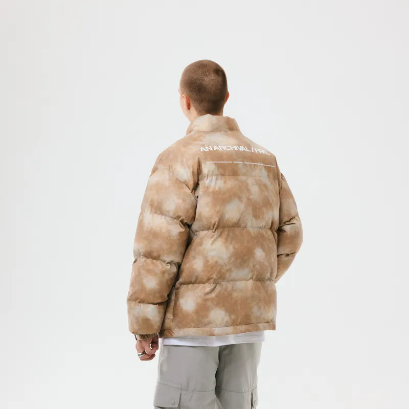 FPA Camouflage Letters Stand Collar Loose Fit Thickened Puffer Jacket Unisex-12
