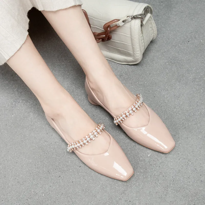 CAMEIDO Casual Single Shoes Women's Nude Apricot-3