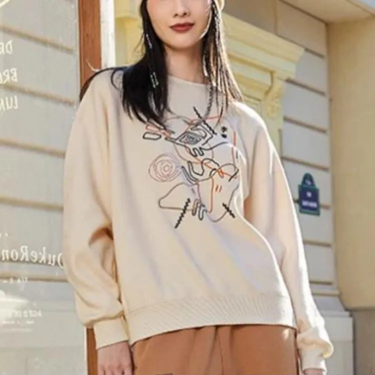 LiNing Sports Life Collection Sweatshirt Women's Swan White-2