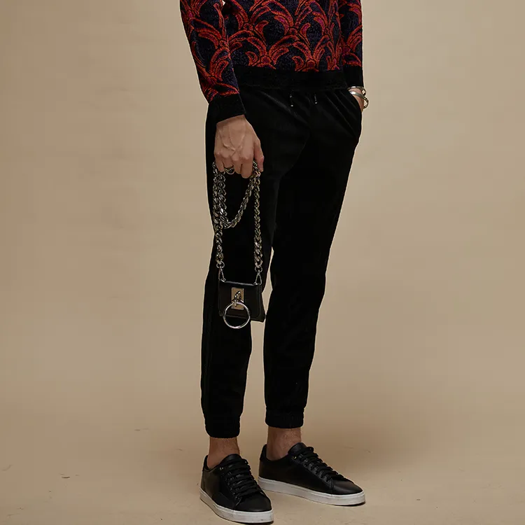 DAVID NAMAN Casual Pants Men's Black-4
