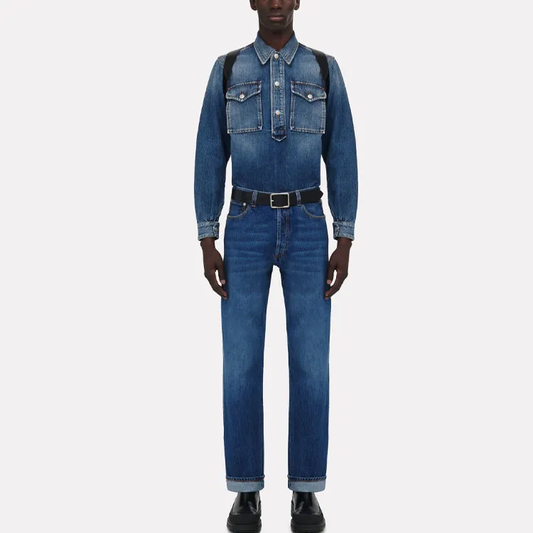 Alexander McQueen Pull over Denim Shirt-2