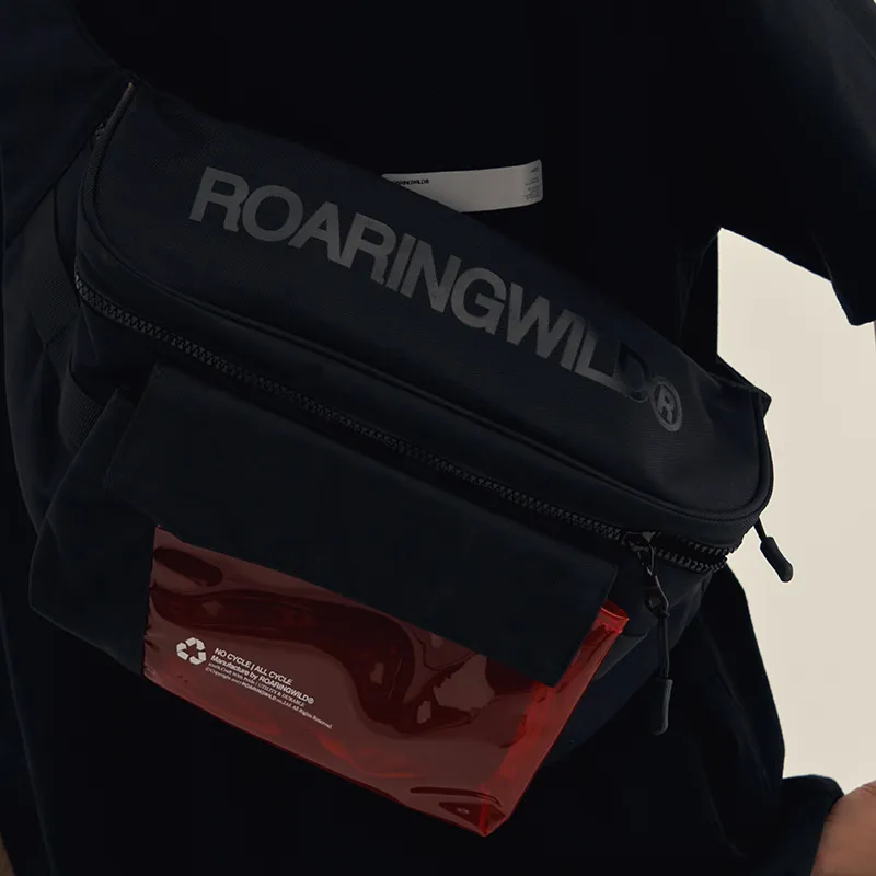 ROARINGWILD Polyamide Fanny Pack Regular Unisex Black/Red-4
