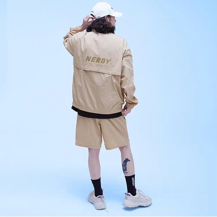NERDY Windbreaker Jacket Unisex Tea Brown-3