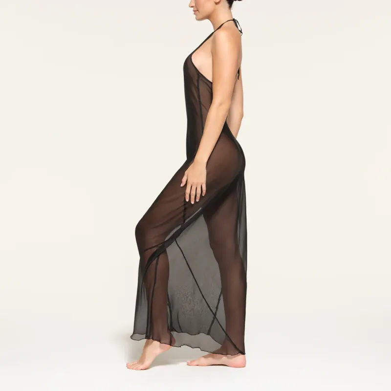 Skims Sleeveless Dresses Women's Black Gray Color-2