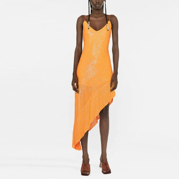 Rotate Sleeveless Dresses Women's Orange-1