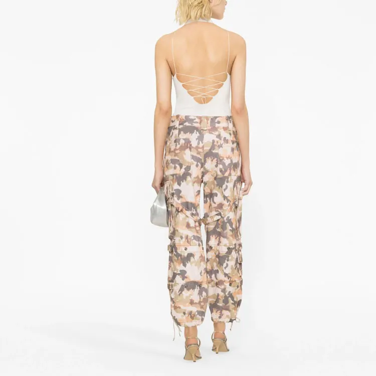 ISABEL MARANT Elore Abstract print Cotton Trousers-2