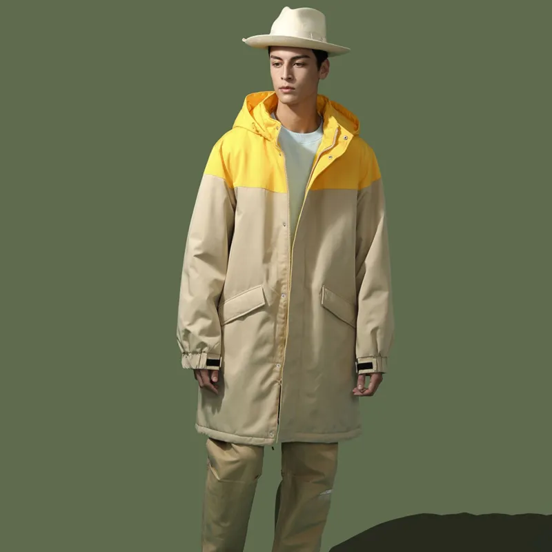 UNDERGARDEN Colorblock Hooded Loose Fit Mid-Length Puffer Jacket Unisex-7