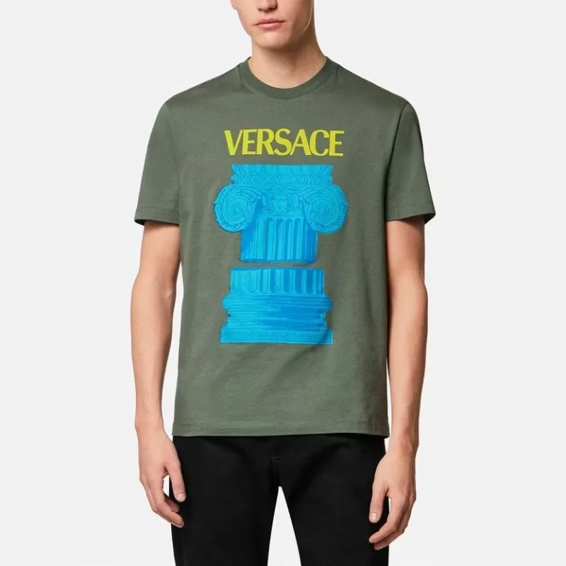VERSACE Column Print Winter Military T shirt-1