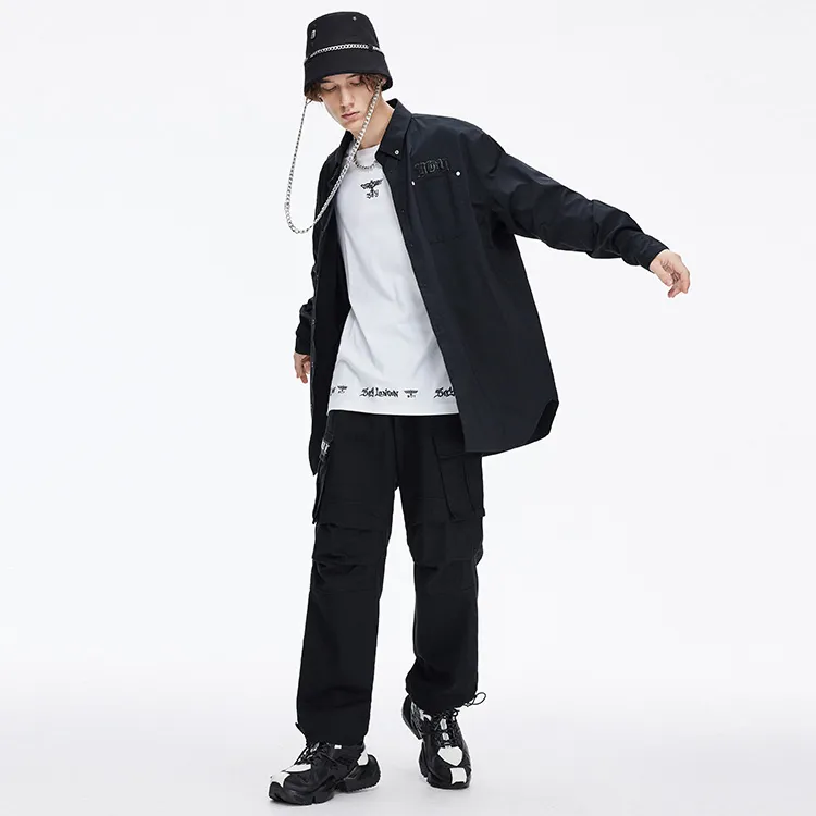 Boy London FW21 Letter Skeleton Shirt Shirt Fall Spring And Winter Unisex Black-2