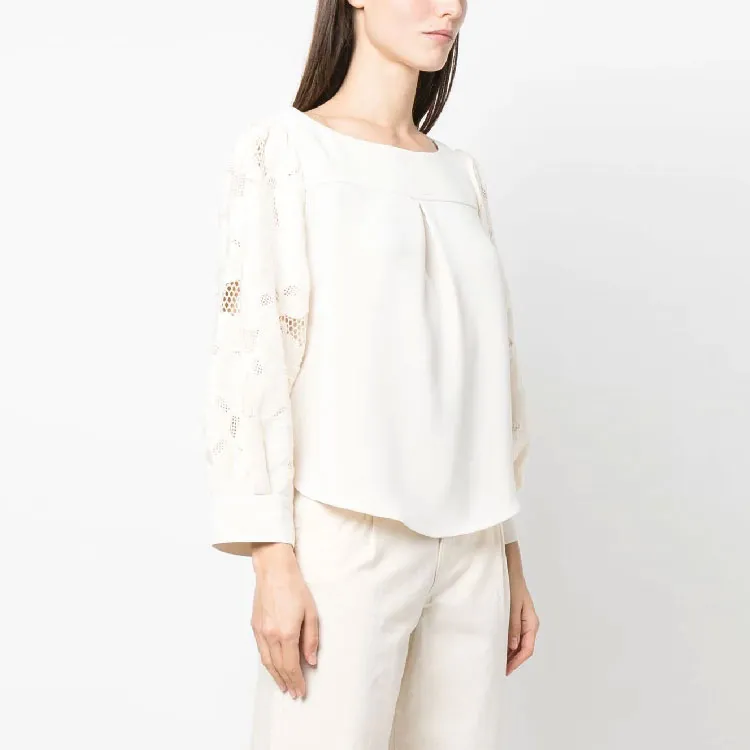 See By Chloe Floral Embroidered sleeve Blouse-3