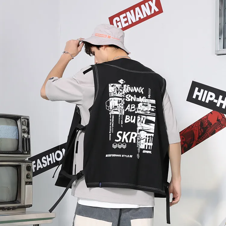 GENANX Vests Men Black-3