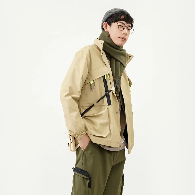 New Balance Jackets Men Khaki-3
