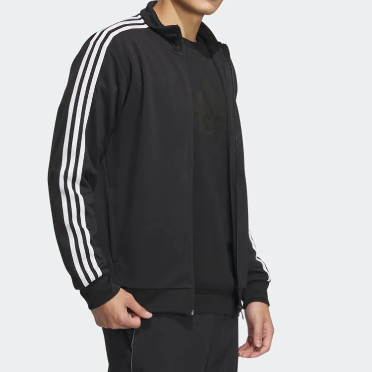 Adidas 3 Stripes Jacket Men's Black-3