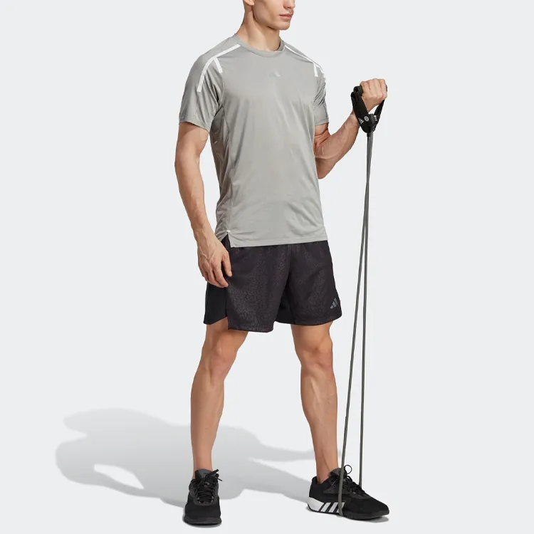 Adidas T Shirts Men Pure Quality Gray-2