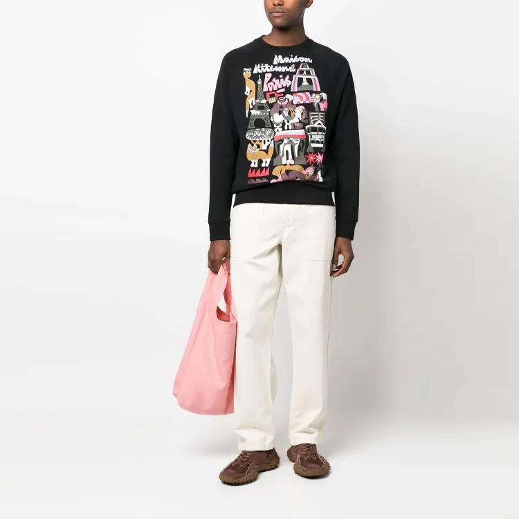 Maison Kitsune Sweatshirts Men Black-1