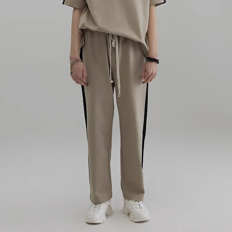 RICKYOUNG Casual Pants Unisex Khaki-4