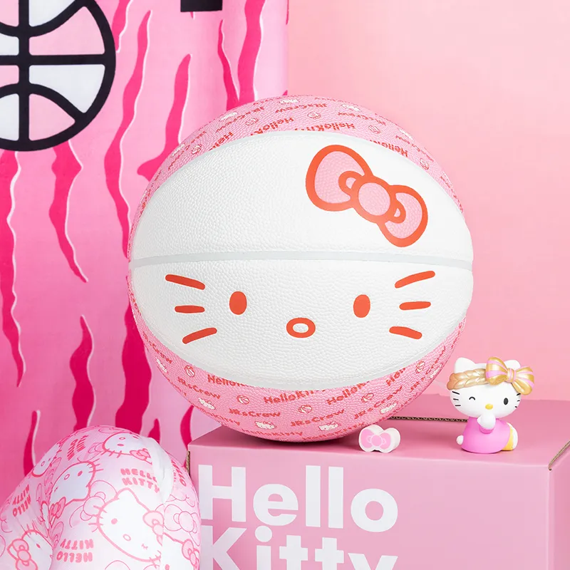 JRs x Sanrio Hello Kitty Collection PU Basketball Pink/White Size 7 Training Unisex-6