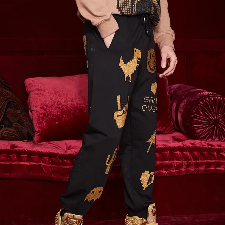 TCH Knitted Sweatpants Unisex Black-4