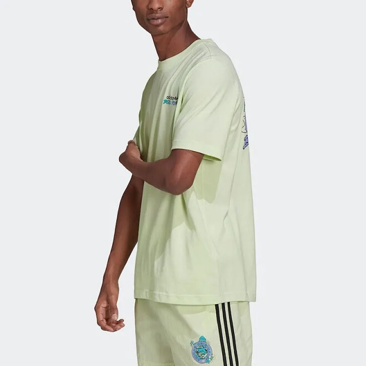 Adidas Originals T Shirts Men Light Green-3