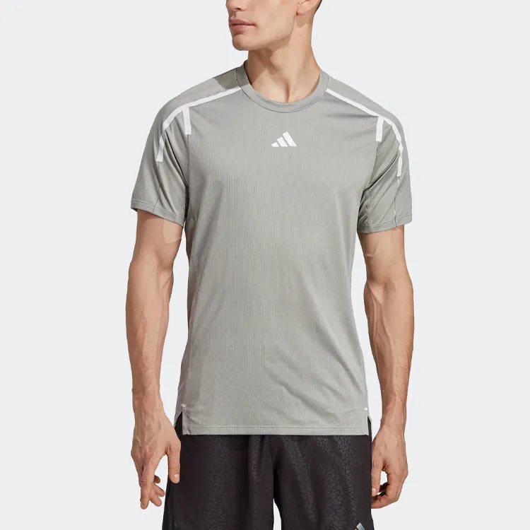 Adidas T Shirts Men Pure Quality Gray-1