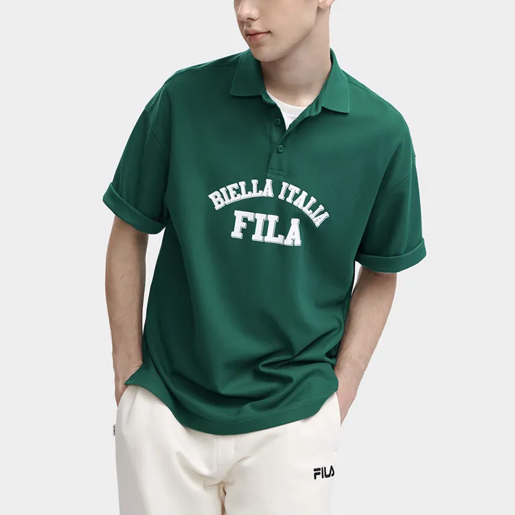 FILA Valentine's Day Collection Polo Shirt Unisex Chrysoprase Green-4