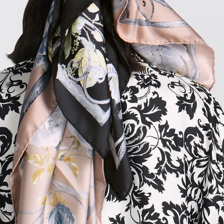 DIOR Silk Silk Scarf Women's Pink-1