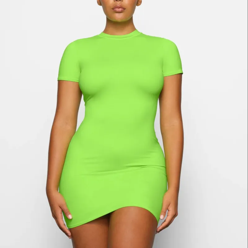 Skims Short-Sleeved Dresses Women's Neon Green-1