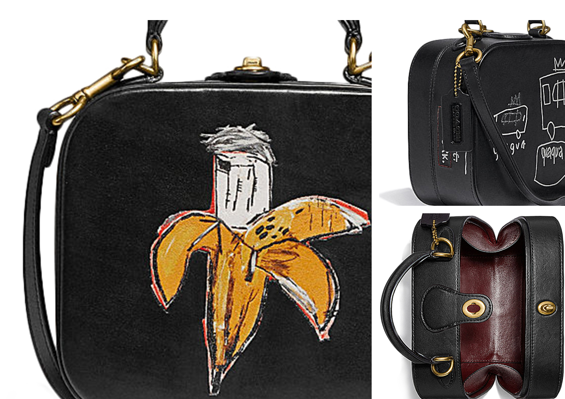 選べる☆COACHｘバスキア☆JEAN-MICHEL BASQUIAT SQUARE BAG Coach x Jean-Michel Basquiat Square Bag with Banana artwork