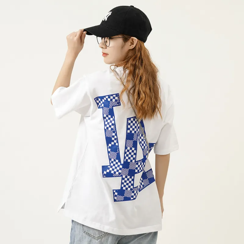 MLB Drop Shoulder Sleeve T Shirt Unisex White-5