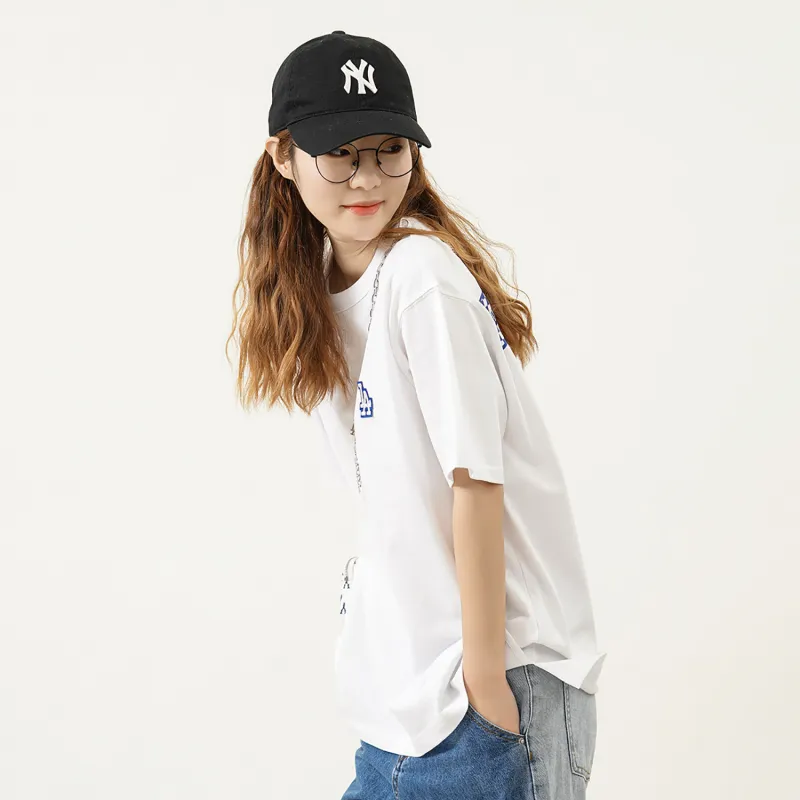 MLB Drop Shoulder Sleeve T Shirt Unisex White-6