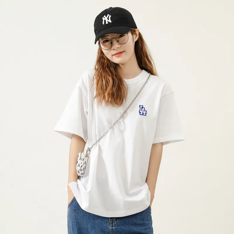 MLB Drop Shoulder Sleeve T Shirt Unisex White-3