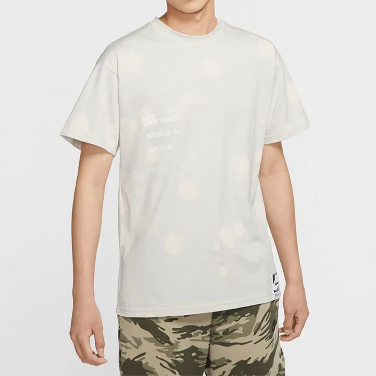 Nike Drop Shoulder Sleeve T-Shirt Men's Light Bone-3