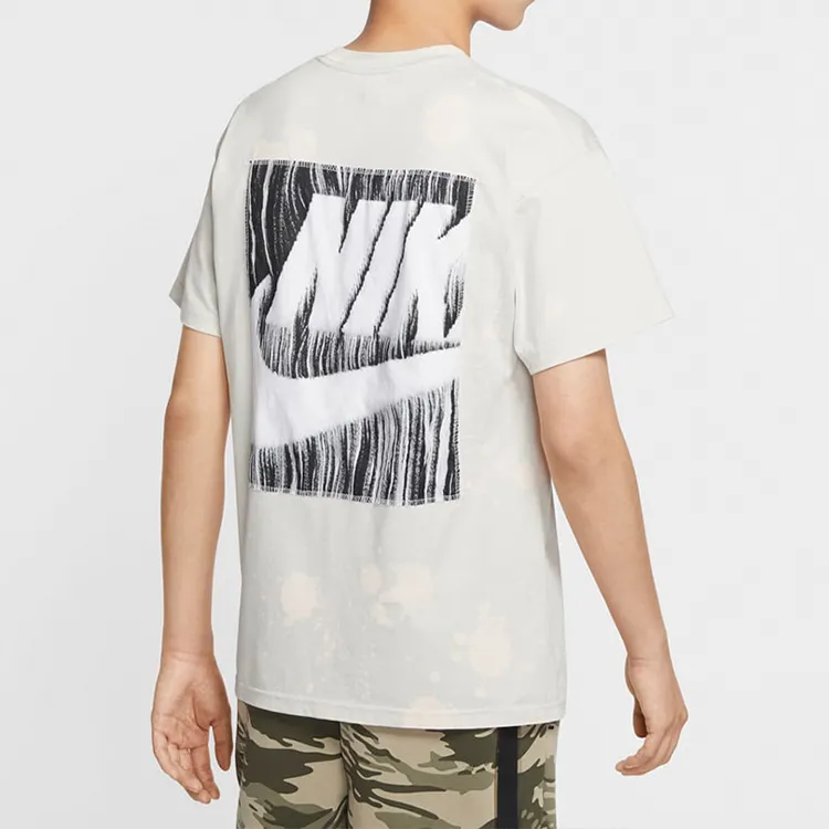 Nike Drop Shoulder Sleeve T-Shirt Men's Light Bone-2