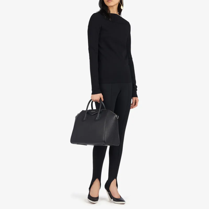 GIVENCHY Antigona Sheepskin Shoulder Bag, Crossbody Bag, Handbag Medium Size Women's Black-5