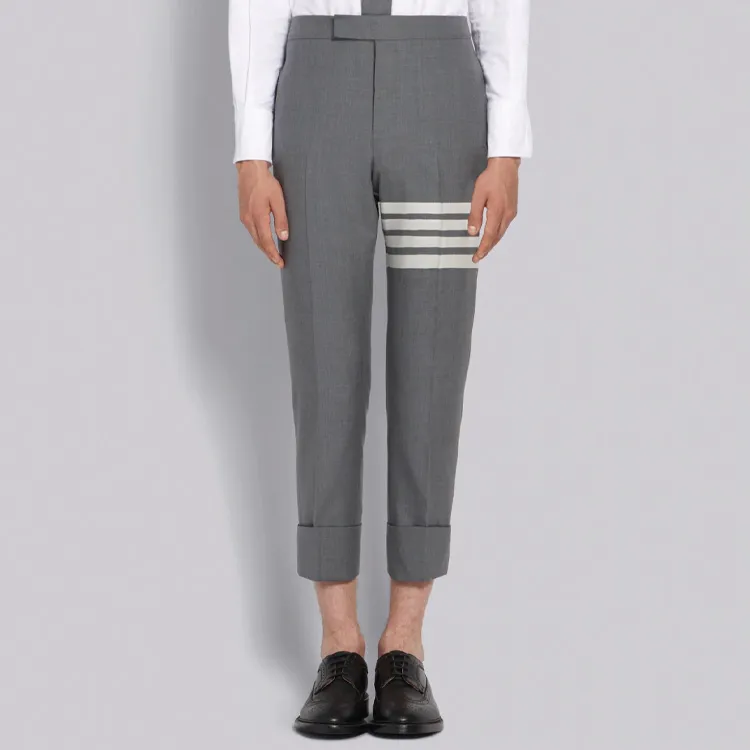 THOM BROWNE 4 Bar Striped Trousers-3