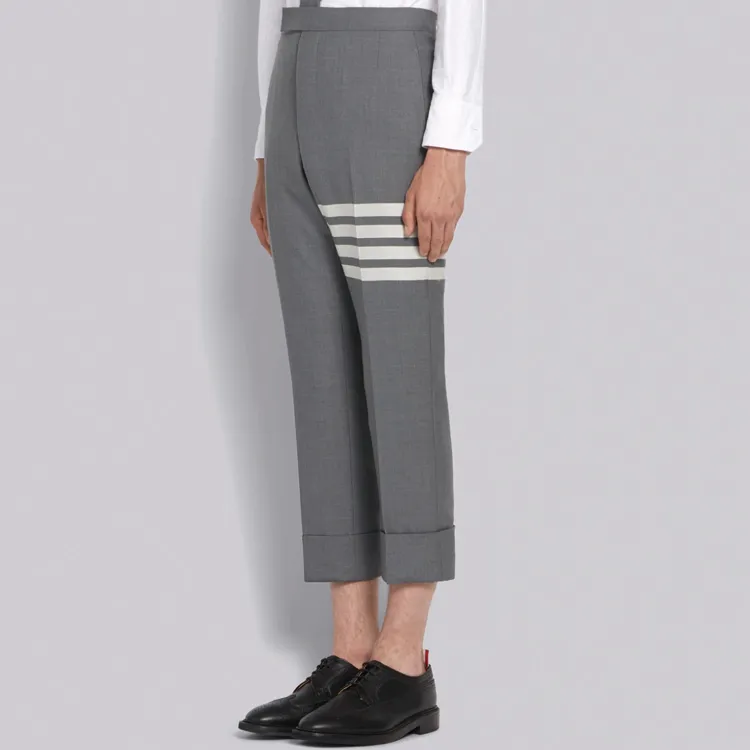 THOM BROWNE 4 Bar Striped Trousers-4