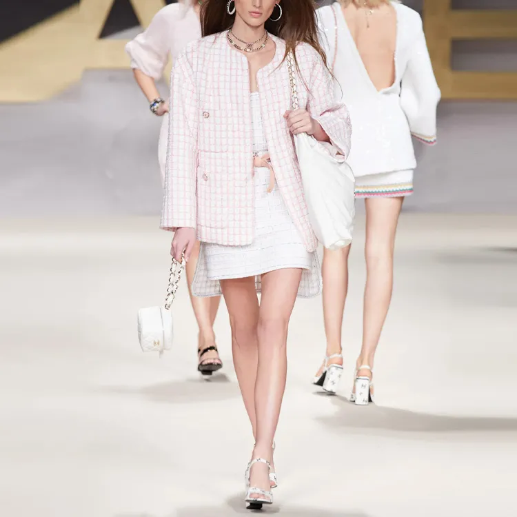 CHANEL Coats Women's Pink-1