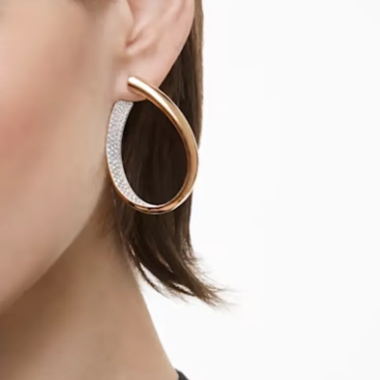 Swarovski Rose Gold Plated Earrings Women's Gold-2