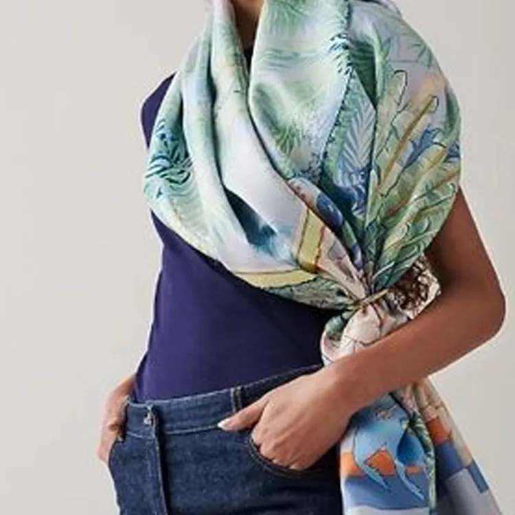 HERMES Aloha Silk Scarves Women's Multicolor-1