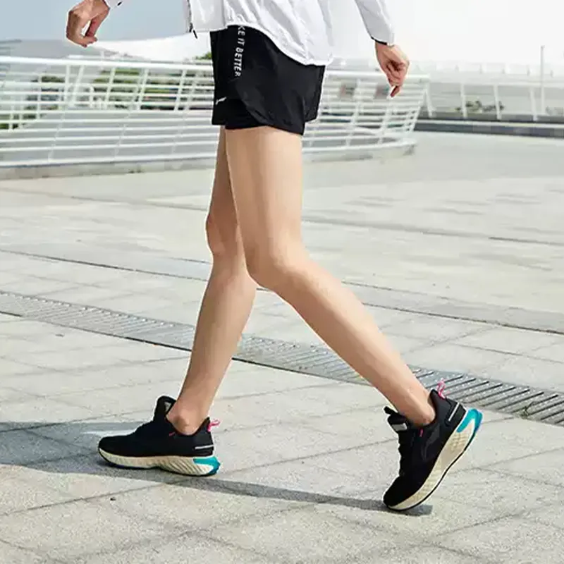 LiNing Cloud 5th Generation Shield Durable Breathable Low Top Running Shoes Women's Black White-4