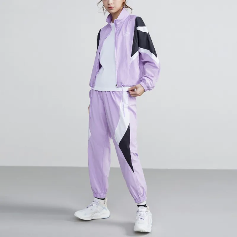 ANTA Life Collection Cropped Coats Women's Light Mulberry Purple-2