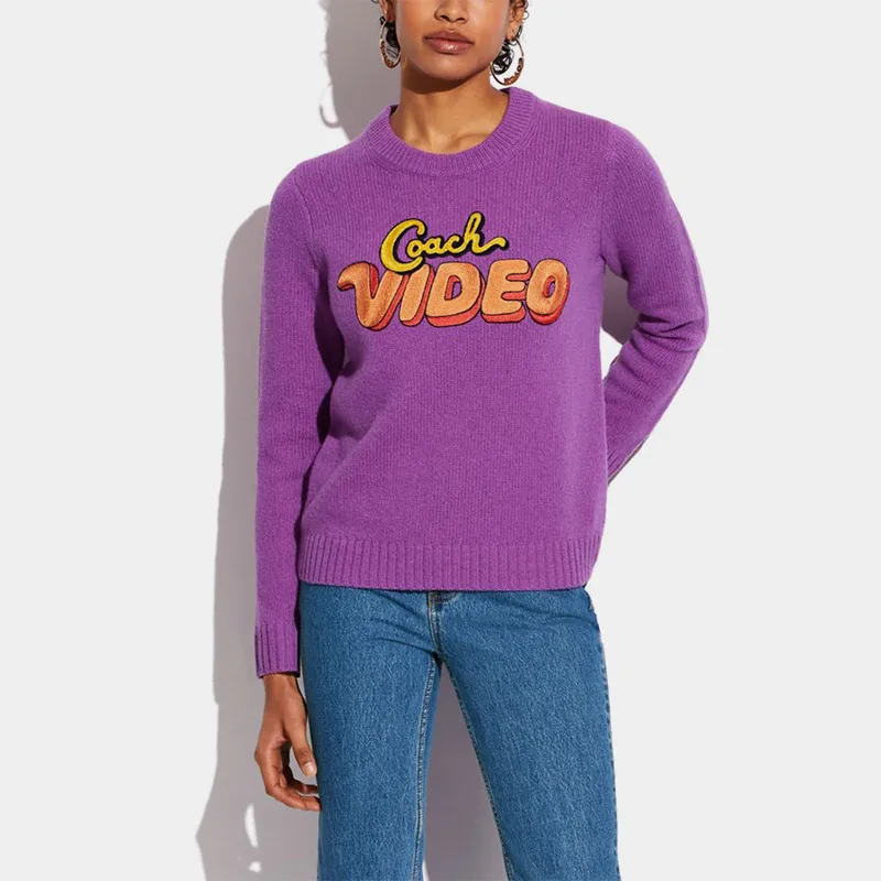 COACH SS22 Sweater Women's Purple-1