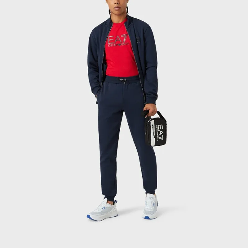 EMPORIO ARMANI Knitted Sweatpants Men Navy Blue-1