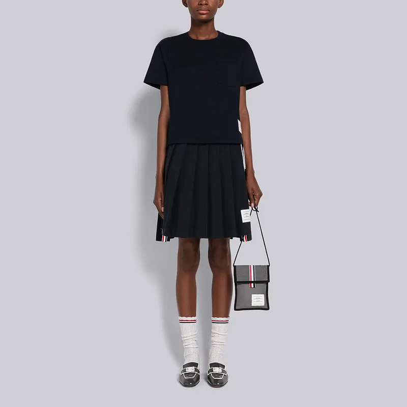THOM BROWNE Rwb Logo Patch T-Shirt-3